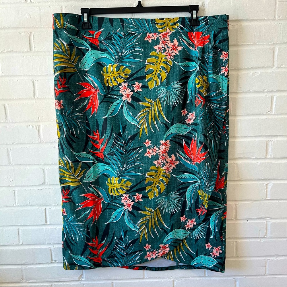 Rip Skirt Hawaii Vintage Bali Jungle Wrap Skirt length 3 midi